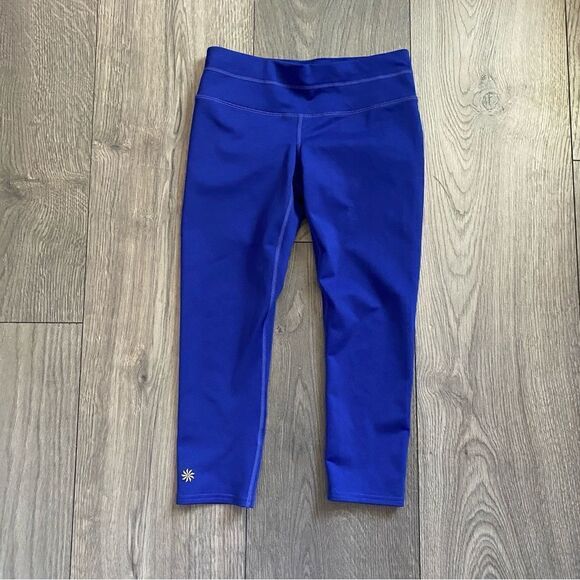 Athleta Leggings Royal Blue Capri Workout Gym Activewear XS - Picture 2 of 12